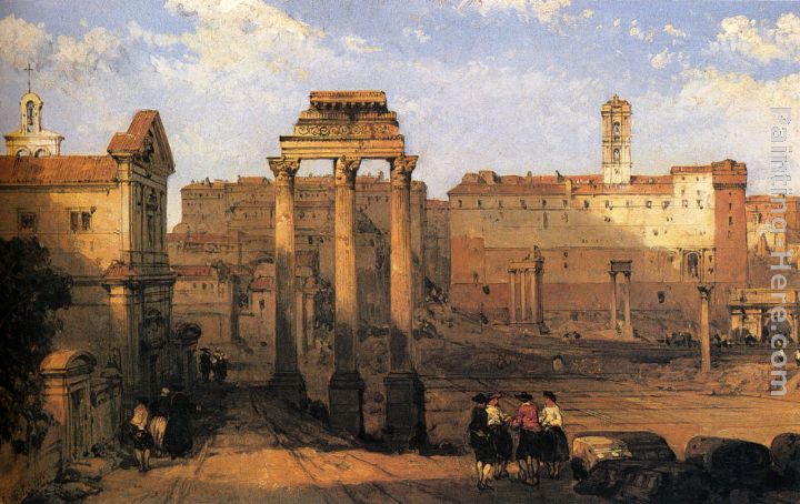 The Forum, Rome painting - David Roberts The Forum, Rome art painting